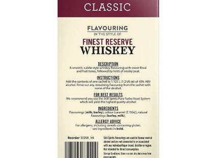 SS Classic Finest Reserve Whiskey