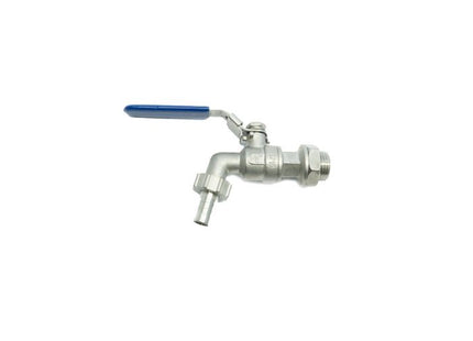 SS 1/2" Tap/Ball Valve 13mm Barb