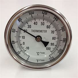 Bi Metal 2" Dial Weldless Thermometer