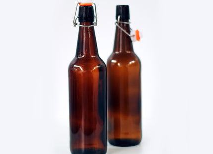 Bottles - Flip Top Amber Glass 750ml x 12